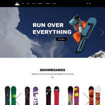 宽屏漂亮滑雪商品销售电子商务整站模板