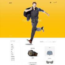 黄色大图男士奢侈品购物网站模板