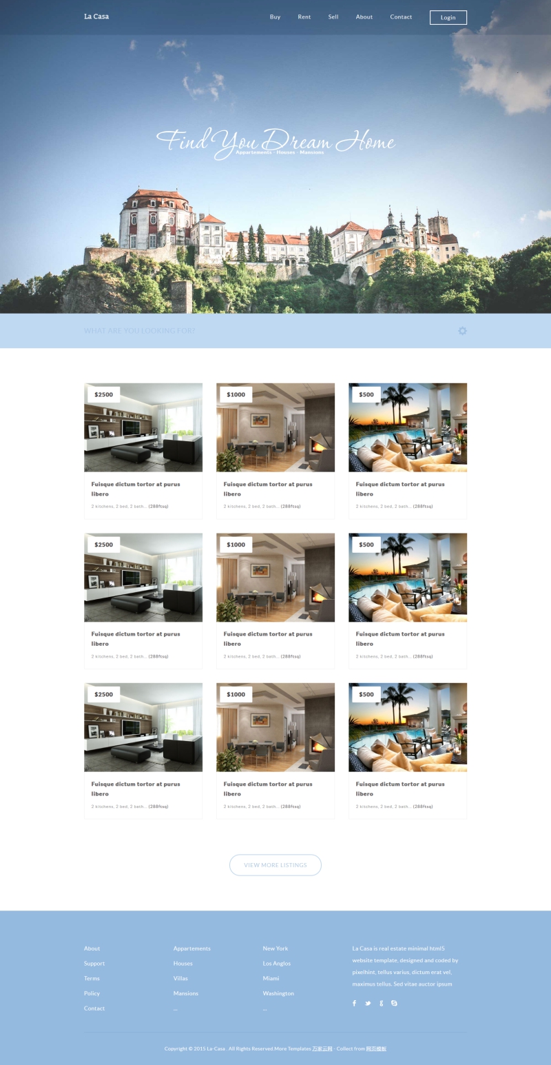 度假酒店客房预订企业网站模板
