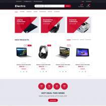 红黑设计精美IT电子产品商城网站模板