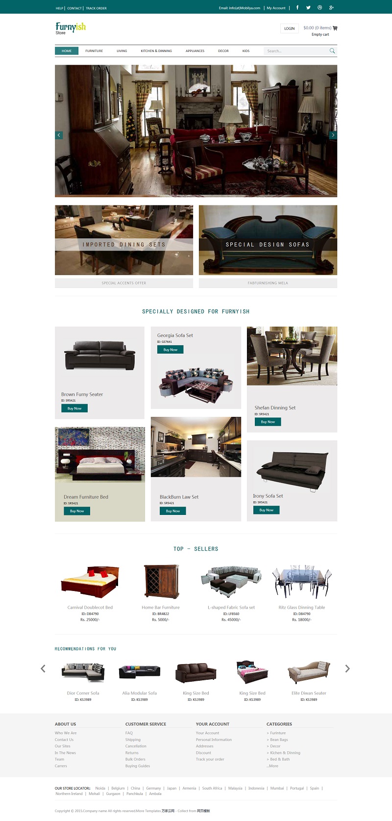 仿ios设计实木家俱电商商城网站整站模板