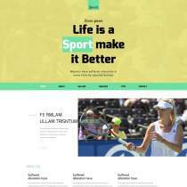 运动健身体育自适应多页面绿色企业网站模板【精品】