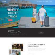 酒店特色海景房民宿网站模板