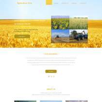 金黄色大气农业牧场企业网站响应式单页模板