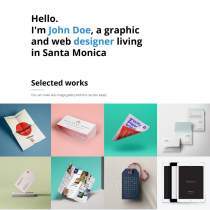 Designer设计师求职作品web简历模板