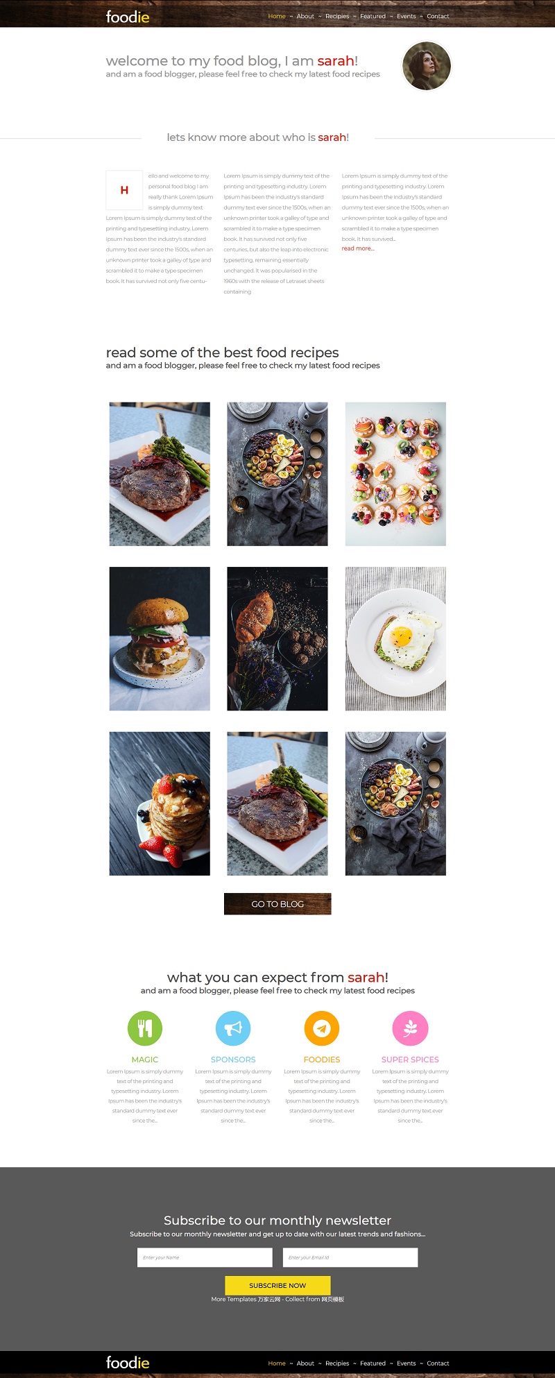 food美食家浪漫西餐厅整站html5模板