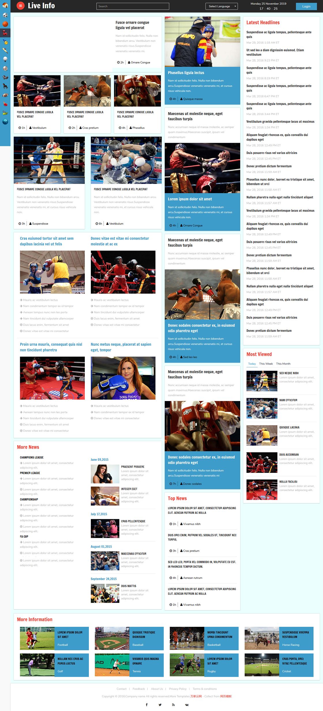 live球赛在线直播平台新闻html5模板
