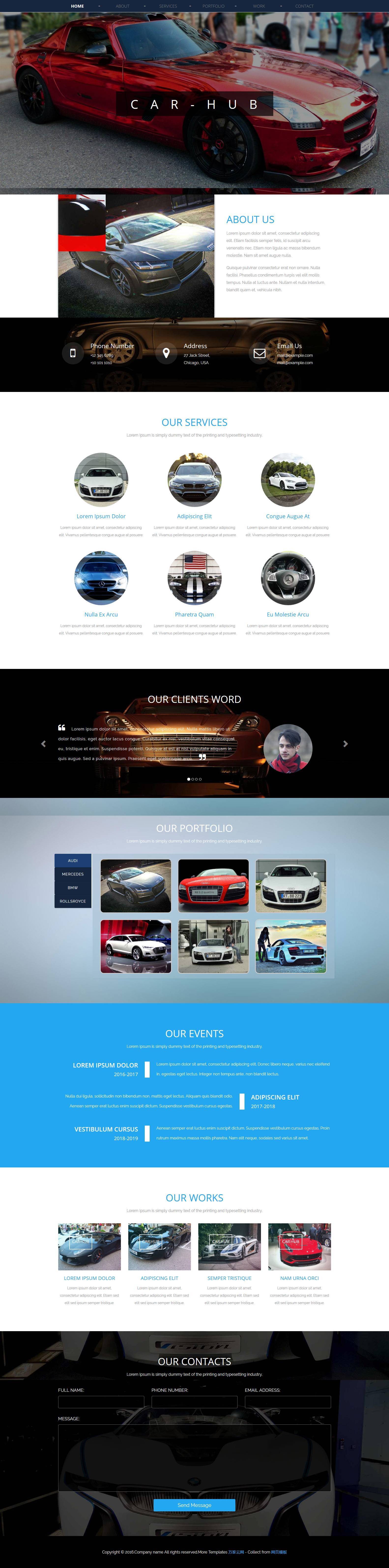 car hub汽车车展活动企业网站模板