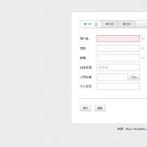 html5用户分步注册page模板