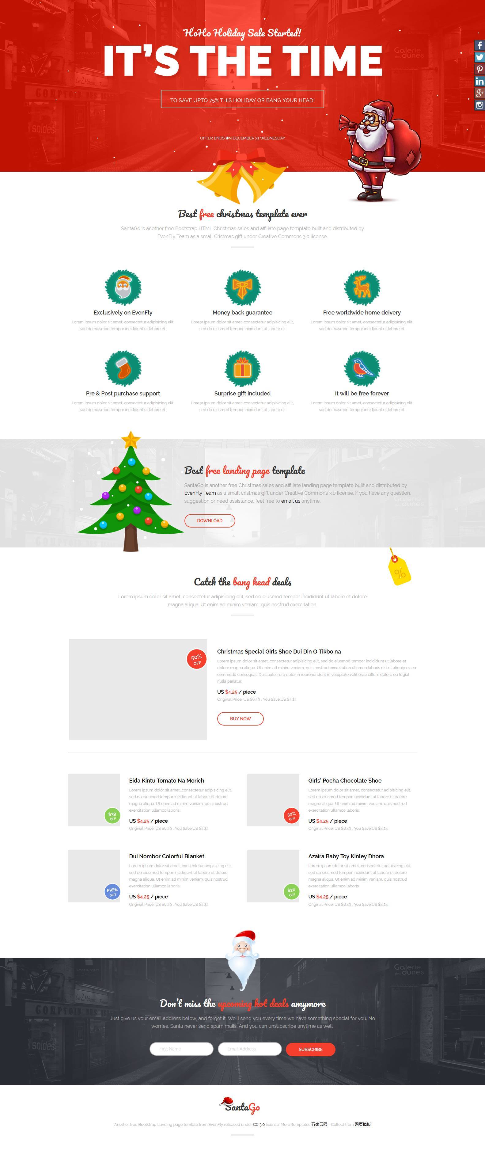 Christmas圣诞节活动专题html5模板