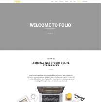 FOLIO宽屏互联网设计公司展示单页模板