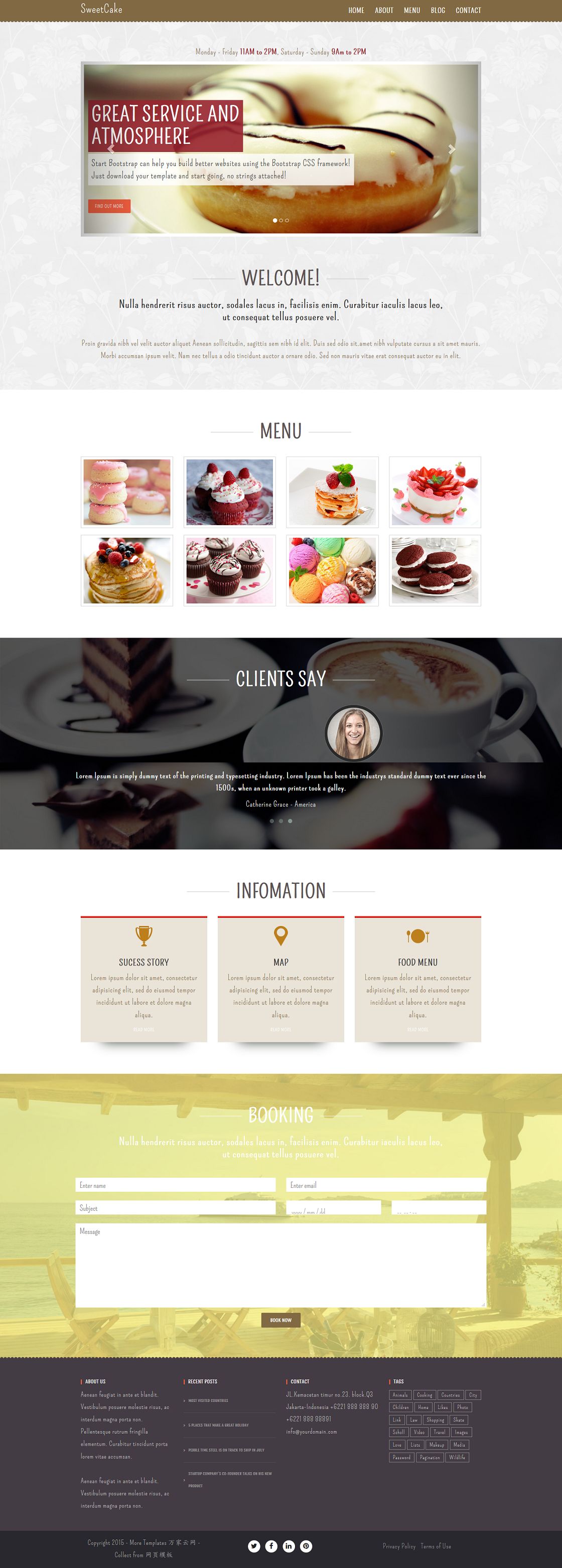 sweetcake蛋糕制作响应式网站模板