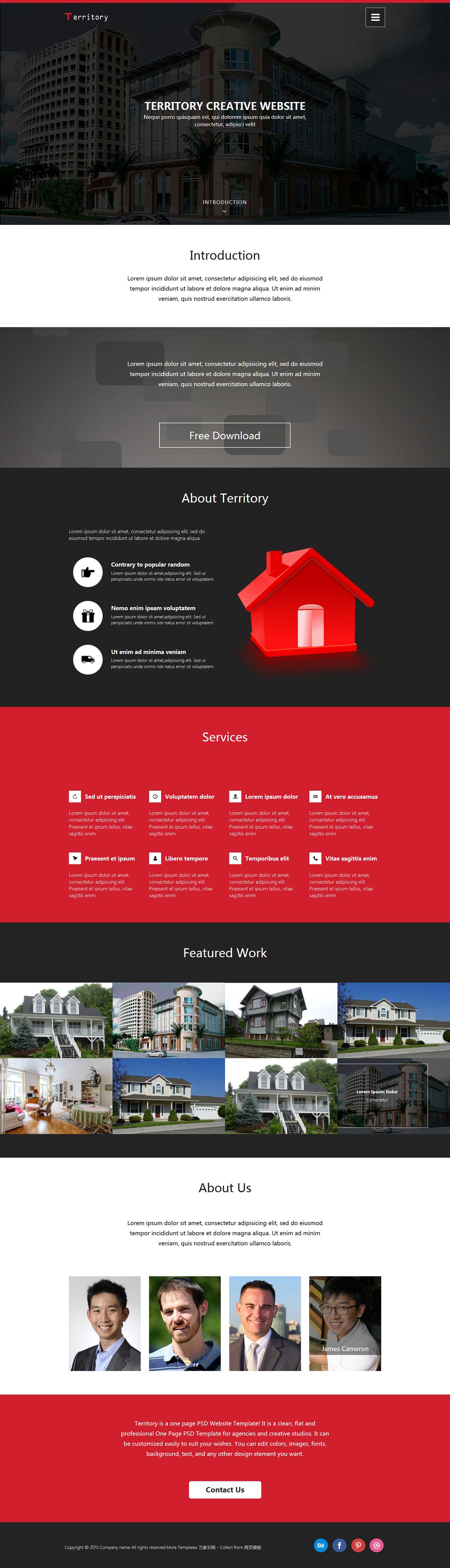 别墅建筑工程设计公司企业网站模板