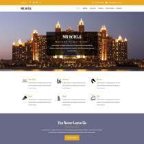 国际度假酒店预订响应式网页模板