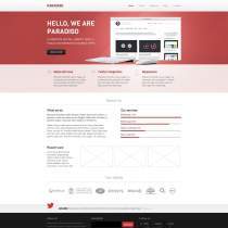 红色淡雅设计行业企业官网模板