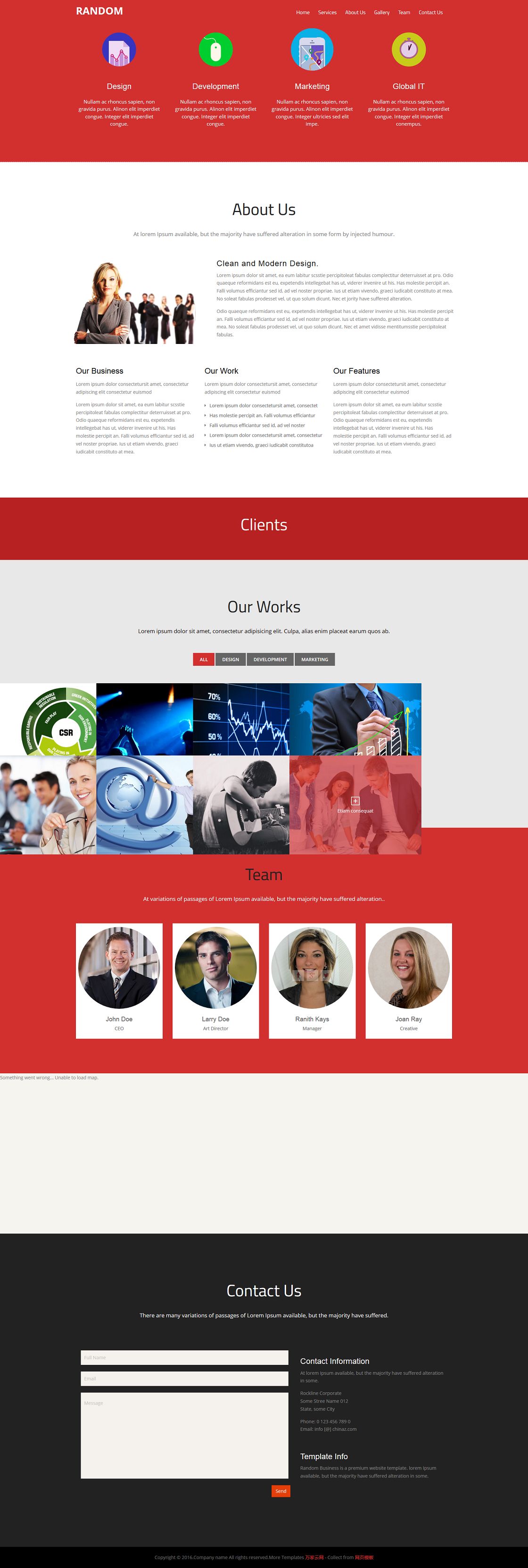 红色金融分析师企业网站模板