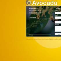 黄色背景迷你网页作品展示HTML模板