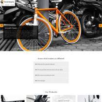 灰色响应式幻灯大图bicycle自行车企业商务网站模板