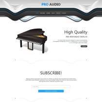 黑色曲线个性钢琴商品展示企业模板