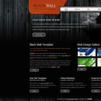 黑色墙体暗沉色网页模板