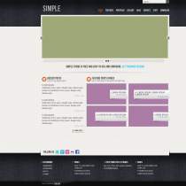 黑色斜纹幻灯简洁干净HTML5模板