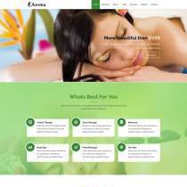 绿色美容养生spa响应式网站模板