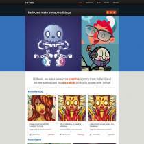 游戏动漫插画设计师专题网站模板
